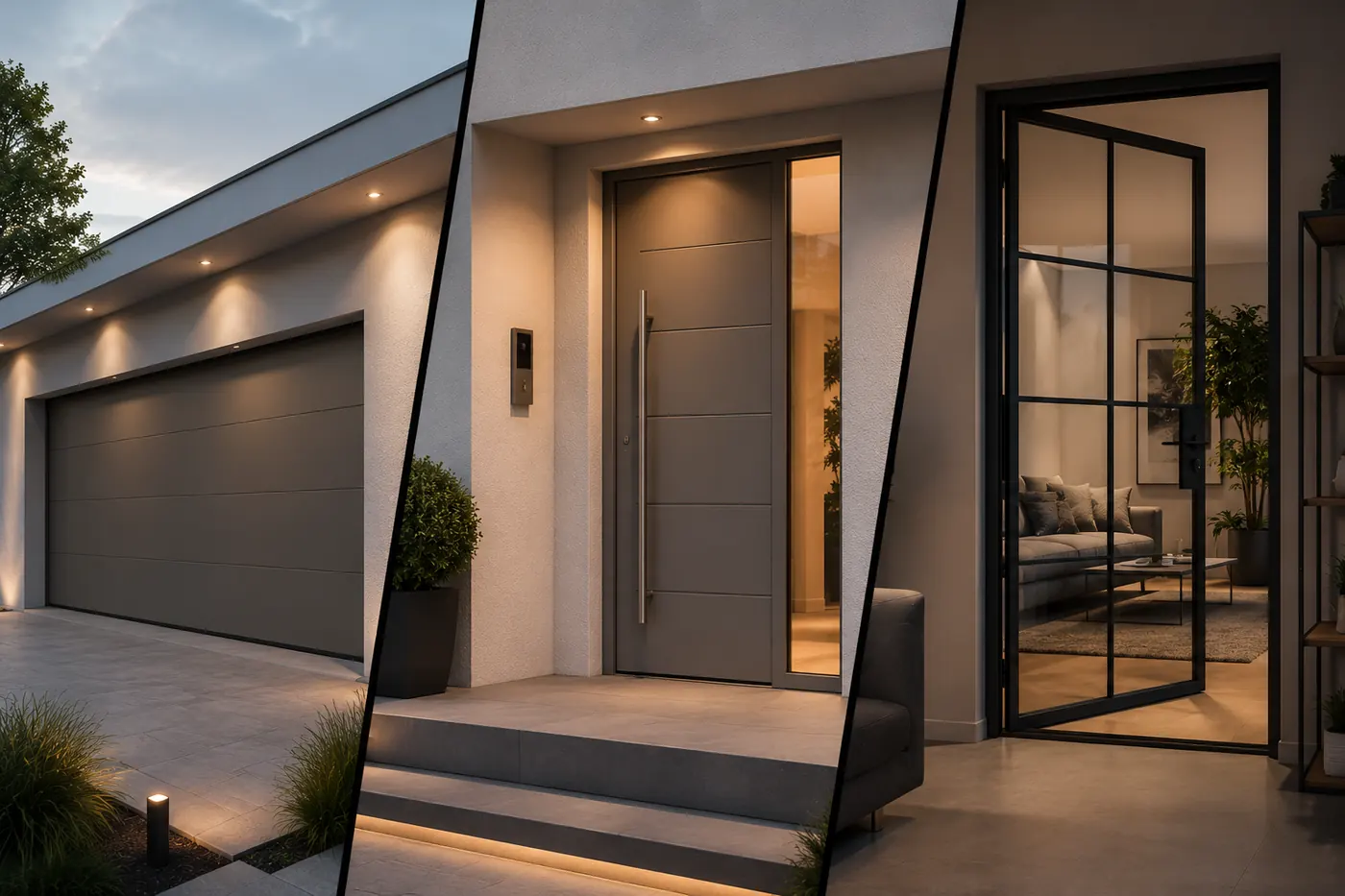 Garagentor, Aluminium-Haustür und Lofttür von Alu-Door für moderne Häuser in Ludwigsburg